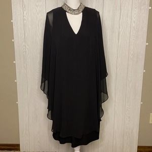 Black sheer flowing dress